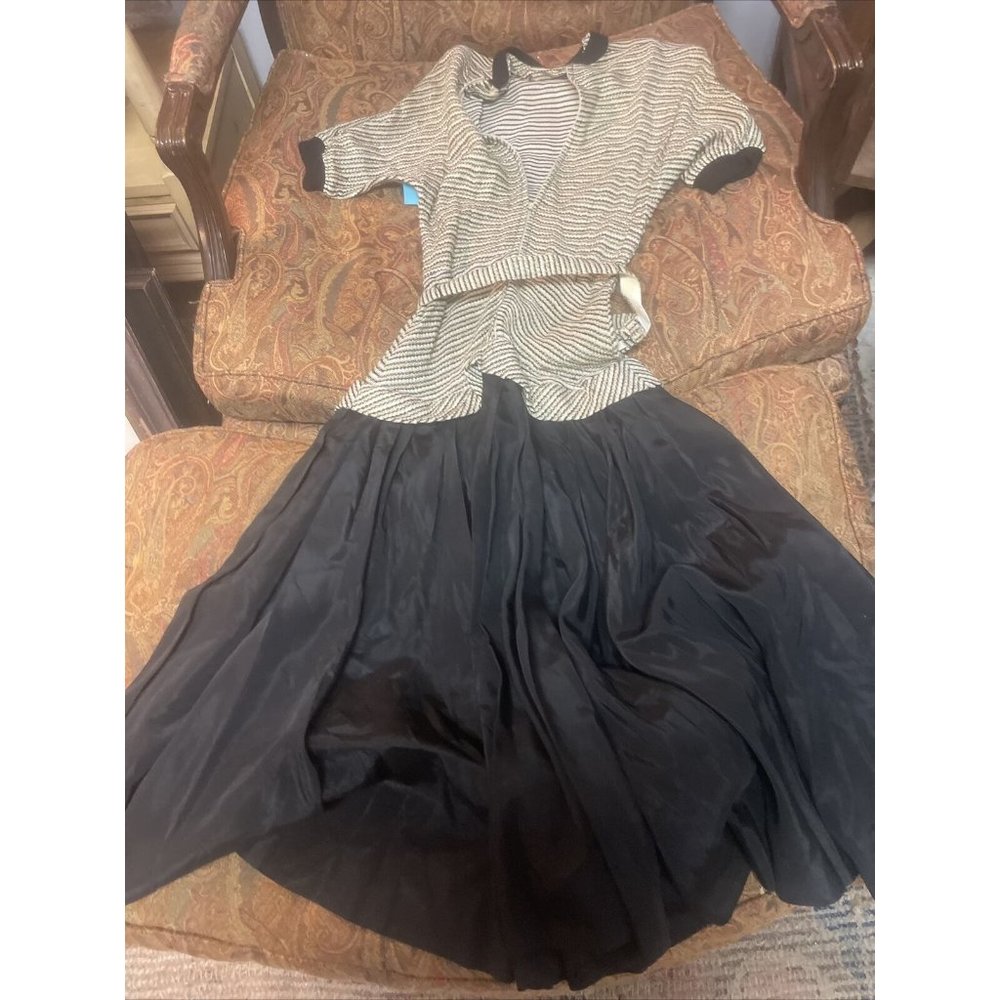 1930s Prop Waist Vintage Dress As Is